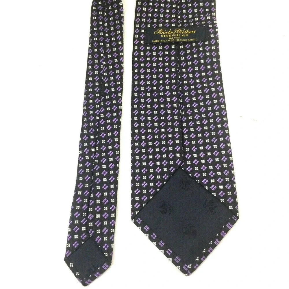 Brooks Brothers Irregular Tie Purple Silk Necktie 60